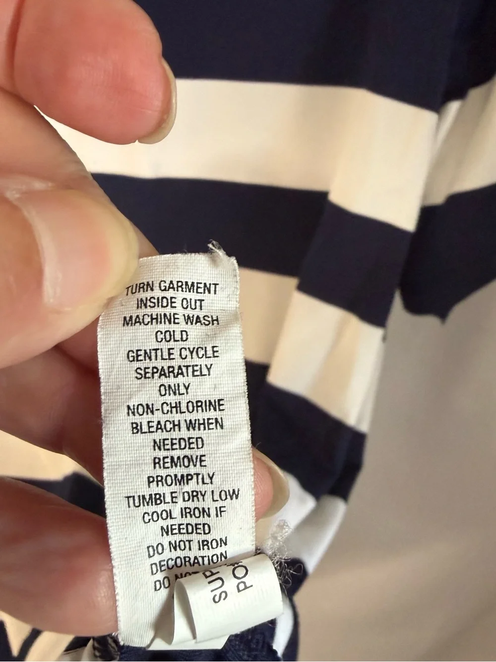 Ralph Lauren RLX Navy, White & Neon-Trim Striped Polo Size M